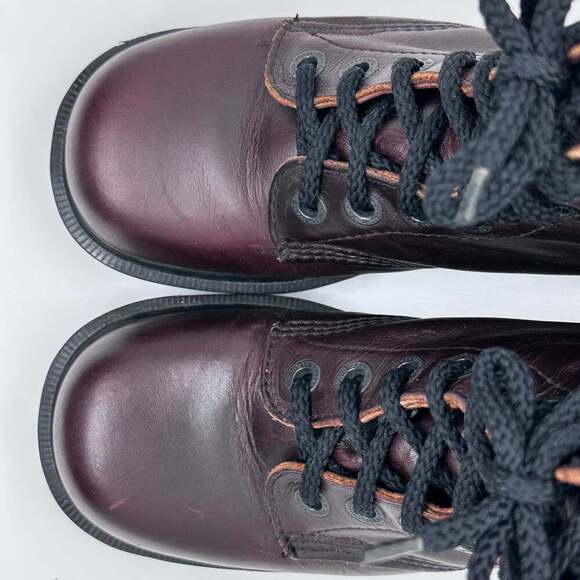 Dr. Martens 1460 8-Eye Cherry Red Leather Combat Boots - Picture 8 of 13
